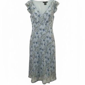 Marks & Spencer Blue and White Floral Midi Dress